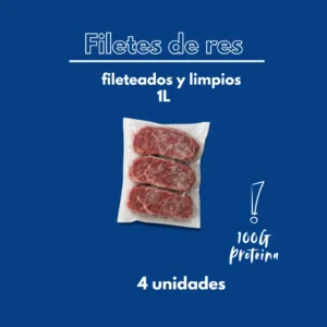 Filetes de res congelados
