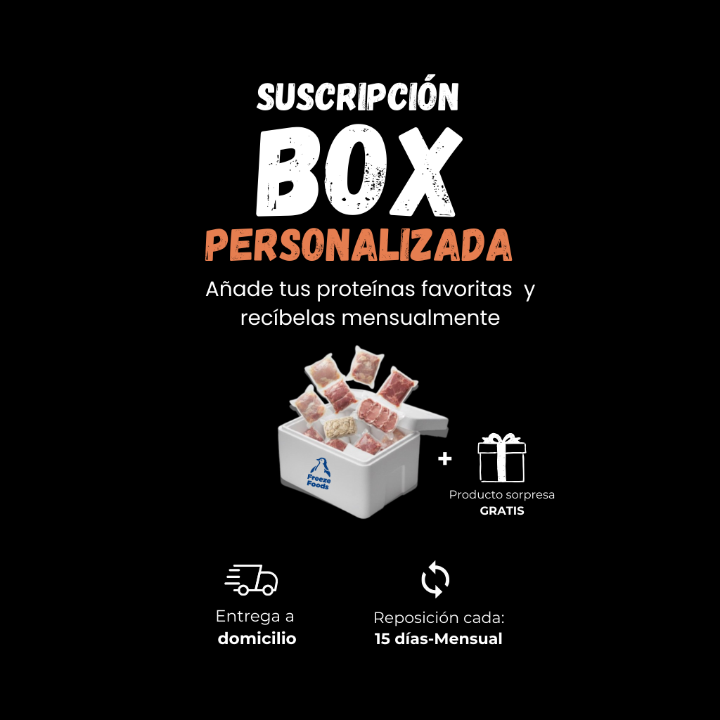 Box personalizable proteinas animales freeze foods